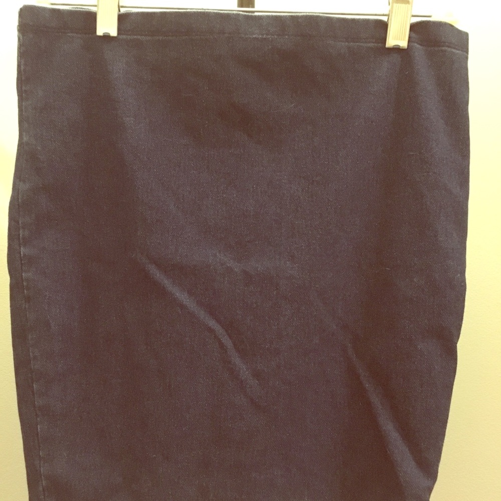 Denim pencil skirt